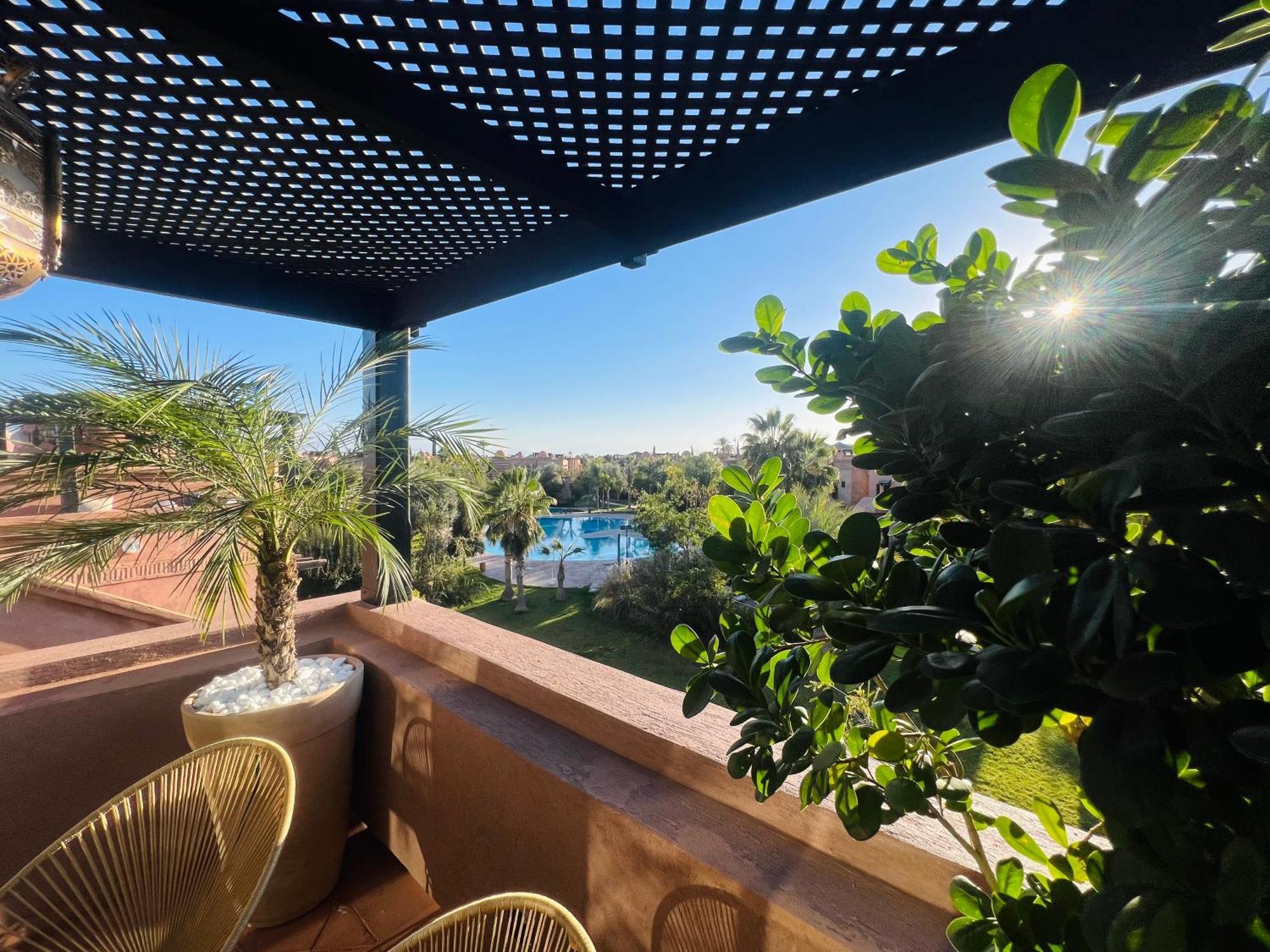 Duplex Atlas Golf Resort Pοοl Νieω Seriniτყ & Cαlm マラケシュ エクステリア 写真